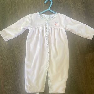 Velour Kissy Kissy Footless Onesie 9 months EUC